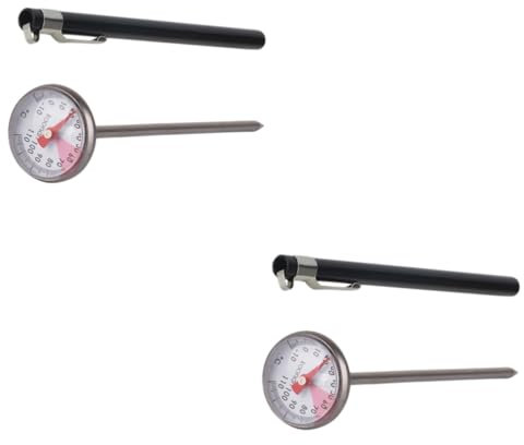 UPKOCH 2stücke Milchtragbares Fütterungsthermometer Für Robustes Wasserthermometer Zur Genauen Temperaturmessung Schwarz