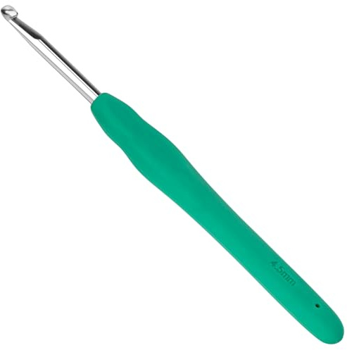 Totofy Häkelnadel 4.5 mm, Ergonomische Häkelnadeln Mit Weichen Griffen, crochet hook für Anfänge und Erfahrene Häkelliebhaber