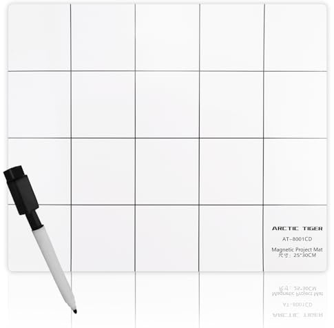 FSWWSF Magnetic Project Mat Tapis de Travail Magnétique Avec Stylo Pour trier les Perceuses, les vis et les Pièces de Rechange pour la Réparation de Smartphones etc
