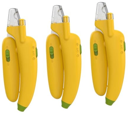 Sosoport 3 Pièces Coupe-Ongles Ongle De Chaton Ongles De Chat Tondeuse à Griffes De Chien Accessoire pour Animaux De Compagnie Clou Manuel Tondeuses à Griffes De Chat Plastique Yellow