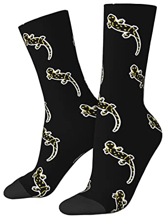 Zltegako Calcetines divertidos de salamandra de fuego, regalo para hombres, mujeres y adolescentes, Como se muestra en la imagen, Altoa única