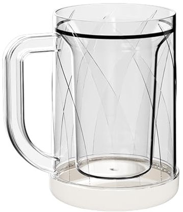 Jarras de cerveza de doble pared – Vasos aislados para cerveza helada, vasos de pinta claros y frescos, vasos de cerveza alemanes congelados, enfriadores de café, vasos helados, enfriadores de jarras