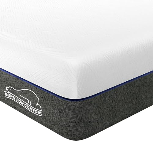 wowttrelax Einzelbett-Matratze aus Memory-Schaum, mittelfestes Gefühl zur Linderung von Rückenschmerzen, mit atmungsaktivem, waschbarem Bezug, 2-lagig für mehr Unterstützung, Einzelbett-Matratze in