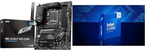 MSI PRO B760-P WIFI DDR4 Motherboard + Intel® Core™ i7-14700K Desktop Processor 20 cores