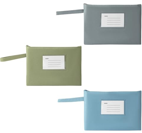 3 Stk Geldtaschen Banktasche,Geldmappe,Banktasche A5,Geld Organizer Für Bargeld,Geldsparmappe,Geldsack,Geldtaschen mit Reißverschluss,Geld Tasche,Bankmappe für Schule Haushalt Business (Einzelschicht)