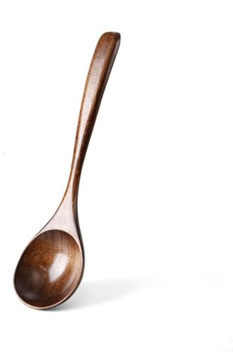 Cuillère en bois à long manche lisse parfaite pour la cuisson des soupes et des plats ramen (Phoebe 23 x 6)