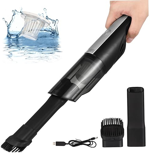 Artibetter Aspirapolvere Portatile Auto Ricaricabile Senza Fili Piccolo Aspirabriciole Mano Potente per Polvere Umida e Secca Filtro Lavabile per Pulizia Interni Auto e Viaggi