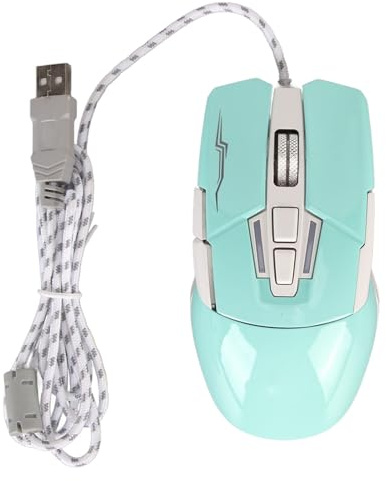 FSAKLPXOV Souris mécanique de Sport électronique G7, Souris de Jeu Filaire USB, Conception en Forme de Voiture de Sport avec lumière LED Froide, Souris d'ordinateur Optique 6 Boutons avec 4 (Verte)