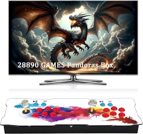 Maquina Arcade 2026.Consola de Juegos , 29900 Juegos, Juegos Retro, 2-4 Jugadores, Compatible con Juegos 3D para PC, proyector y TV (64, GB)