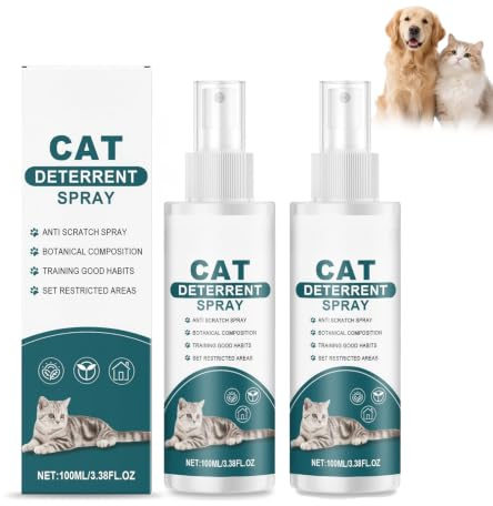 Grypso Spray Répulsif pour Chat, Spray Anti-Chat, Spray Zone Interdite pour Animaux, Spray Éducatif, Protège Meubles & Lits Contre Griffures, Morsures, Urinaires, Format Nomade, 100ml × 2