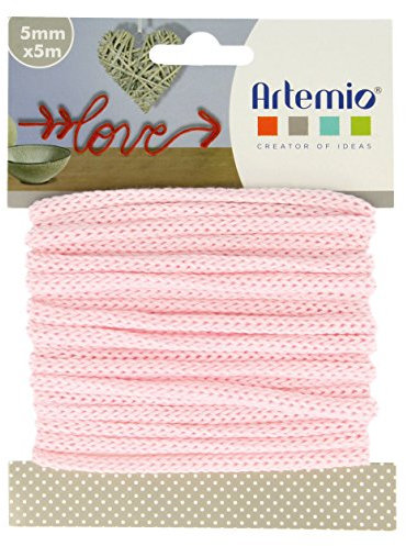 Artemio - Filato per Lavoro a Maglia, 5 mm x 5 m, Colore: Rosa, 5 m x 15 mm
