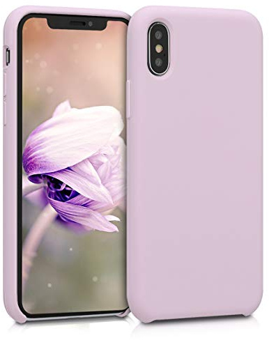 kwmobile Housse Compatible avec Apple iPhone X Coque - Housse de téléphone Protection Souple en TPU Silicone - Mauve Pastel