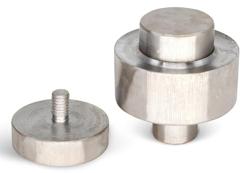 Trimming Shop Matrice de fixation pour œillets - Presse à la main - Pour rideaux, projets d'artisanat, rideaux, bannières, couvertures de piscine, cuir, vinyle, argent, 40 mm
