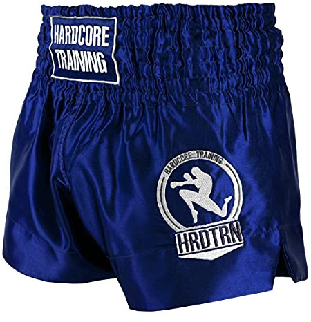 Hardcore Training Classic Muay Thai Pantaloncini Uomo Fight Shorts Nero Bianco Rosso Blu Camo Kickboxing Boxe Combattimento MMA Sparring