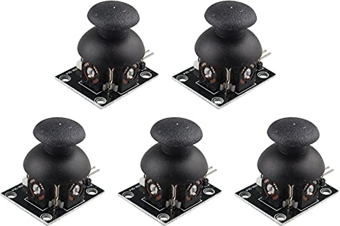 Jopto 5PCS PS2 Joystick Game Controller XY Deux Axes Joystick Breakout Module Joystick PS2, Module Biaxial Compatible avec Système Robotique Arduino, Raspberry Pi, AVR et PIC