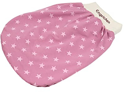 Schlafsack Sterne rosa Strampelsack Pucksack Sommerschlafsack für Babys mit Namen - personalisiertes Geschenk Babyschlafsack