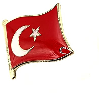 SNS Components nål, röd, metall, emalj, landsflagga Turkiet, Metall