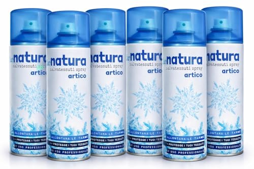 HOME PRO Deo Natura Artico Spray Igienizzante Tessuti Profumatore per Ambienti Deodorante Igienizza Abiti Salvatessuti Armadi Mangiaodori Set 6x400ml