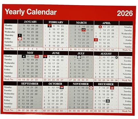 2026 Freestanding Desktop yearly Planner