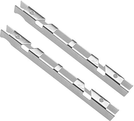2 Stück Kettensägen-Tiefenmesser, Feilenführung, Werkzeuge, Führungsschiene, Rillenreiniger, verwendet mit Kettensäge, 173 x 11 x 15 mm, Karbonstahl, Silber
