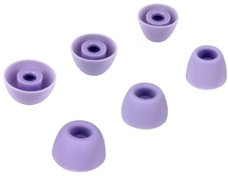 Adhiper 3 Paar Ersatz-Ohrstöpsel für Galaxy Buds 2 Pro, geräuschreduzierende Silikon-Ohrstöpsel, kompatibel mit Galaxy Buds 2 Pro-Ohrhörern, passend für Ladehülle (S/M/L, Lila)