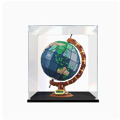 Acryl-Vitrine Box kompatibel Lego 21332 Globus Modell, Schutz, staubdichte Vitrine Geschenkmodell, transparent, kompatibel mit Lego (nur Vitrine) (2 mm)