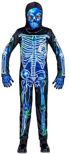 Widmann - Children's Costume Infested Skeleton, Jumpsuit with Hood and Mask, Horror Costume, Halloween Fancy Dress