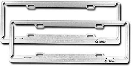 EFEMIR Kennzeichenhalter 2er Set mit Schrauben und Lackschutz-Gummis - für Mercedes Benz Smart Fortwo 450 451 453 Forfour 454,C