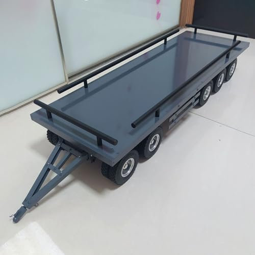 Metal 5 Axis Trailer for 1/14 RC Hydraulic Tipper Remote Controlled Truck Tractor Car