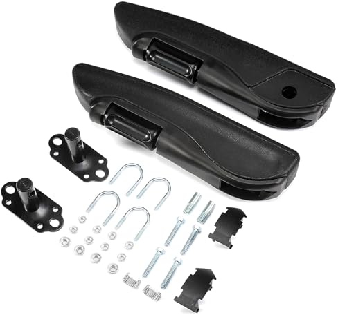 GEARMONSTER Paar Auto Sitzarmlehne 37cm 0-120° verstellbar für T5 T6 LKW | Universal Armstütze, Auto Armlehne, Mittelkonsole, verstellbar, PKW, Wohnmobil, einfache Montage