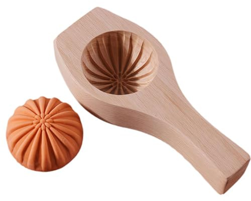Geschnitzte runde Holzform, traditionelle Holz-Kekspresse, DIY gedämpfte Brötchenform, Mondkuchenform, Blumenform, Keksstempel, Holzkuchenform, Reiskuchenform