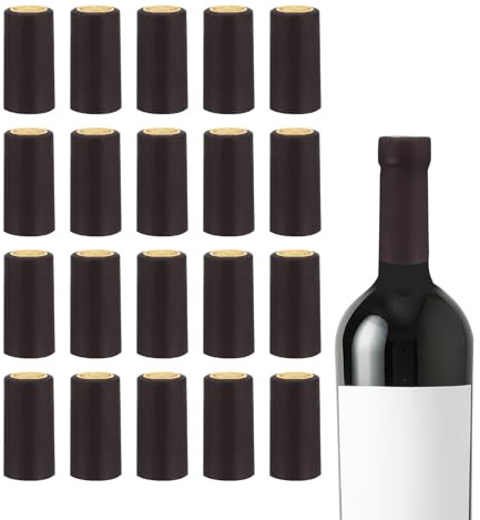 QUARKZMAN 150pcs PVC Thermorétractable Capsules Alcool Bouteille Scellant Alcool Rétractable Emballage Bouchons pour Alcool Bouteilles Verre, Alcool Caves, Maison, 30x60mm, Violet