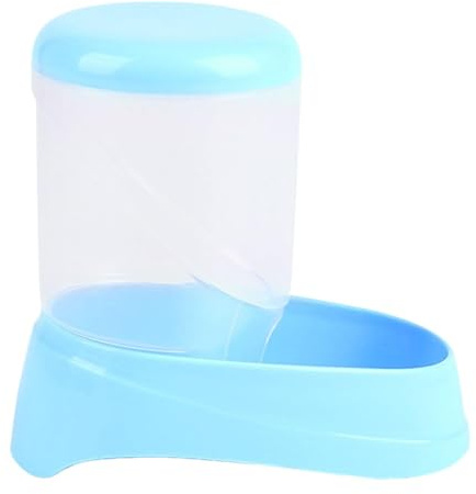 HGZLQKD Automatic Hamster Feeder Feeding Bowl Clear Food Container Animal Feeding Station for Hedgehog Gerbils Chinchillas, Blue