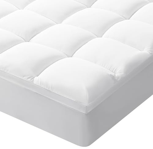 DUANDUAN Dicke Matratzen Topper 140X200cm 5 cm hoch, Microfaser Matratzentopper mit tiefen Taschen, weicher gesteppter Matratzenschoner, Matratzenauflage - atmungsaktiv und maschinenwaschbar