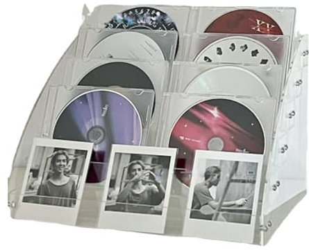 siduytin CD Aufbewahrungsboxen, Ständer, transparenter Acryl CD Halter für CD Regal, Nagellack Organizer, DVD Aufbewahrungsboxen, CD Aufbewahrungseinheiten