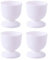 4-Piece Egg Cup Set – Elegant Egg Cup Holders for Soft Boiled Eggs, Perfect Breakfast Table Decor (White)