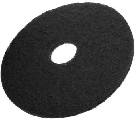 17 Inch Black Fabric Floor Cleaning Pad for Marble Polishing | Time Saving Multi Functional Use, Easy Operation, Efficient Cleaning, Replacement Washable Pad for Floor Machines