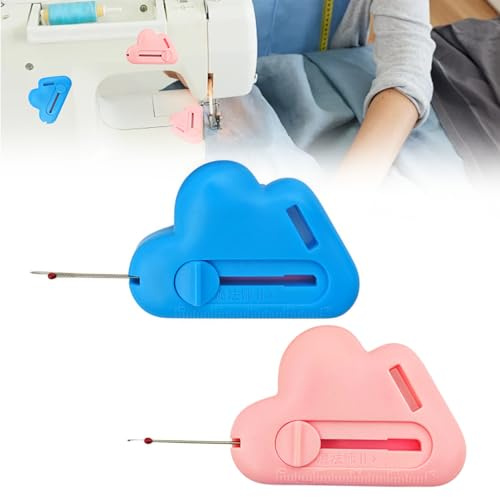 SZZETK 2 Pièces Guide de Couture Magnétiques, Guide-Couture Réglable 2 en 1 avec Découseur Intégré, Guide deTissu Magnétique, Accessoires de Couture Précis pour Machine à Coudre