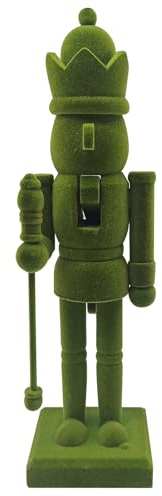 OUNONA Bambola Schiaccianoci: Statuetta in Legno a Forma di Soldato Schiaccianoci con Superficie Floccata - Decorazione Natalizia - Decorazione da Giardino Delle Fate per Centrotavola Natalizio