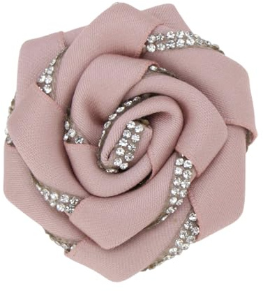 CAPASTEC Blumenbrosche Damen, Strassrose, elegante Anstecknadeln Kleidung | Kleider, Hemden, Krawatten und Hüte, dekoratives Accessoire, 1 Stück