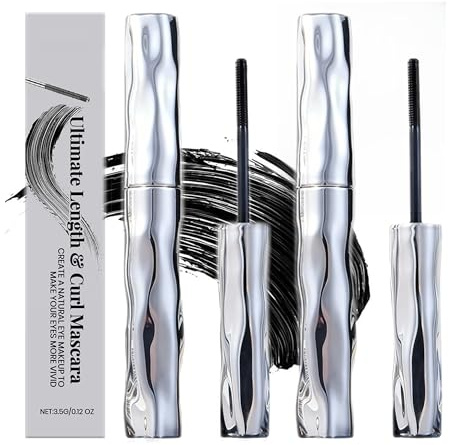 Mascara für ältere Frauen, 2026 Neu 3D Metal Mascara Curling Eyelash Iron, Metallbürste Volumengebende Wimperntusche Wasserfest Schwarz Schnell Trocknend und Wischfest