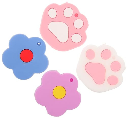 CAXUSD 4Pcs Cat Claw Key Covers Cute Silicone Key Caps for House Keys Protector Accessories Identifiers Caps for Keychain Backpack Handbag Women Girls