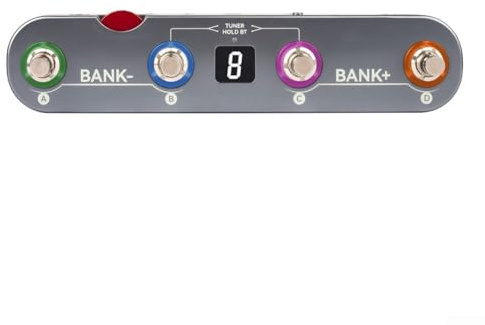 KE1 Multi-Effektpedal für Gitarre, 8 Stunden Akku, App-Steuerung, anpassbare Effektkette, 7 Modulationen, 5 Verzögerungen, 6 Reverbs, Silber