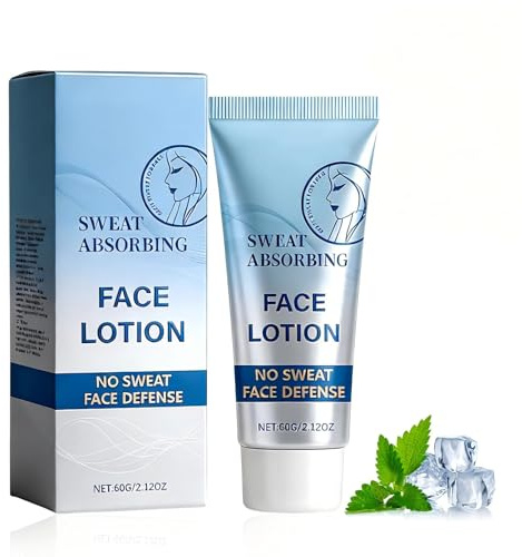 Crema Antitranspirante Facial 60ml, Antitranspirante Facial Cara Control Del Sudor la Grasa Textura Ligera No Grasa Suave Eficaz Seco Fresco de Larga Duración para Hombres Mujeres