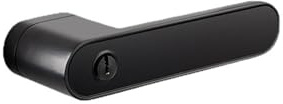 VYDXWGQGW Modern Minimalist Indoor Magnetic Silent Ecological Door Lock Bedroom Wooden Italian Simple Handle(Matt Black Shiny Black Film)