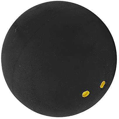 AKLOSIPY 37 Mm Wettkampf-Squash-Squashbälle aus Gummi mit Doppelten Gelben Punkten für Training und Übung, Ideal für Erfahrene Spieler