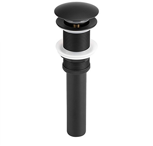 Fdit Up Drain Stopper mit Überlauf für Küche Badezimmer Wasserhahn Vessel Vanity Sink, schwarz