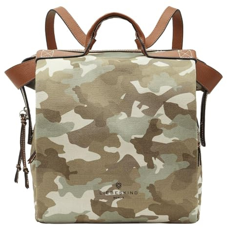 Liebeskind Berlin GRAY CANVAS backpack, Large (HxBxT 38.5cm x 28cm x 14.5cm)