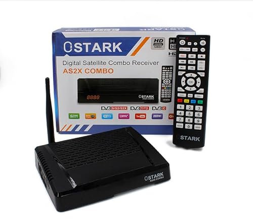 OStark Combo Receptor de Satelite para TV Digital Terrestre Receptores Soporta DVB-T2 /S2X/Cable, HDR H.265 USB WiFi Incluido