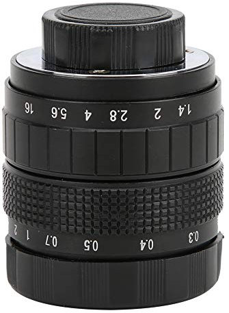 Obiettivo della Fotocamera Obiettivo Professionale da 50 Mm F1.4 C Mount Utilizzato con Anello Adattatore per Obiettivo Mirrorless (Nero)